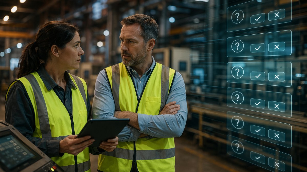 Cover image for AI agent permission fatigue featuring a 60-second interactive game on manufacturing decisions