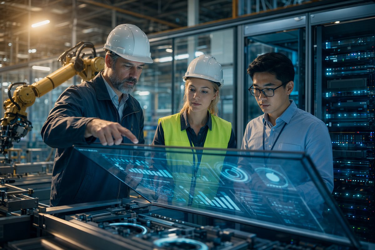 Nvidia Vera CPU illustration showing AI automation in manufacturing and market surge