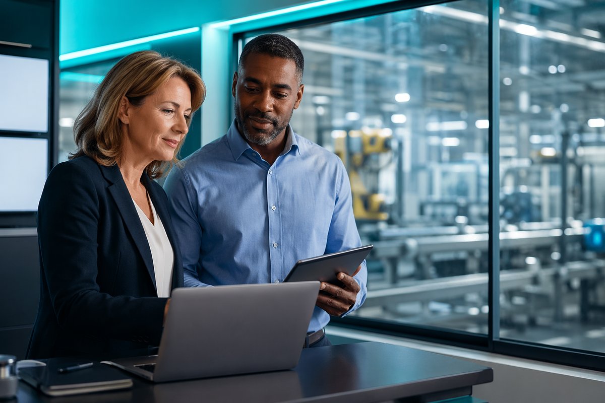Quality and operations leaders reviewing regional AI chatbot integration strategy for manufacturers