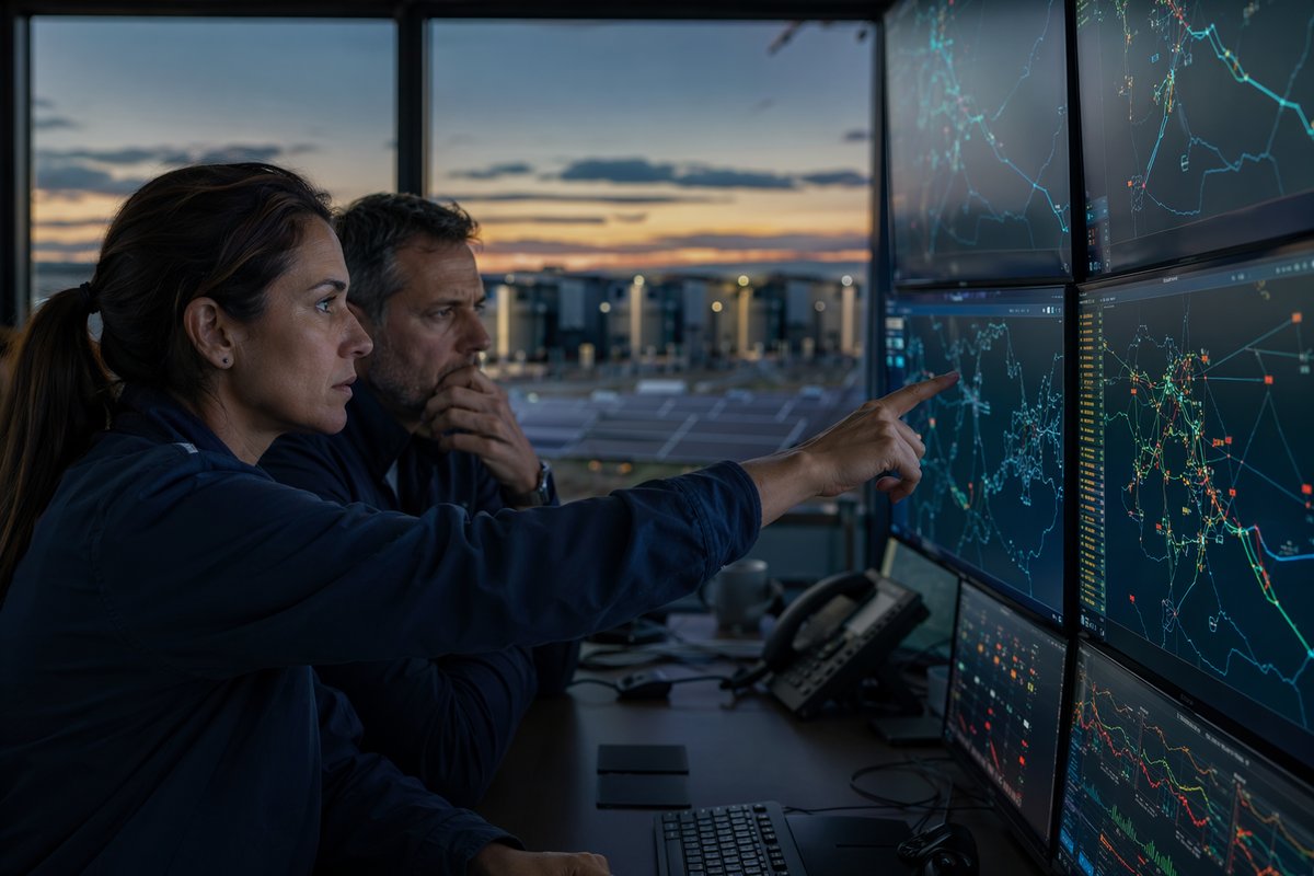 AI energy grid mapping shows data center demand straining renewable power lines