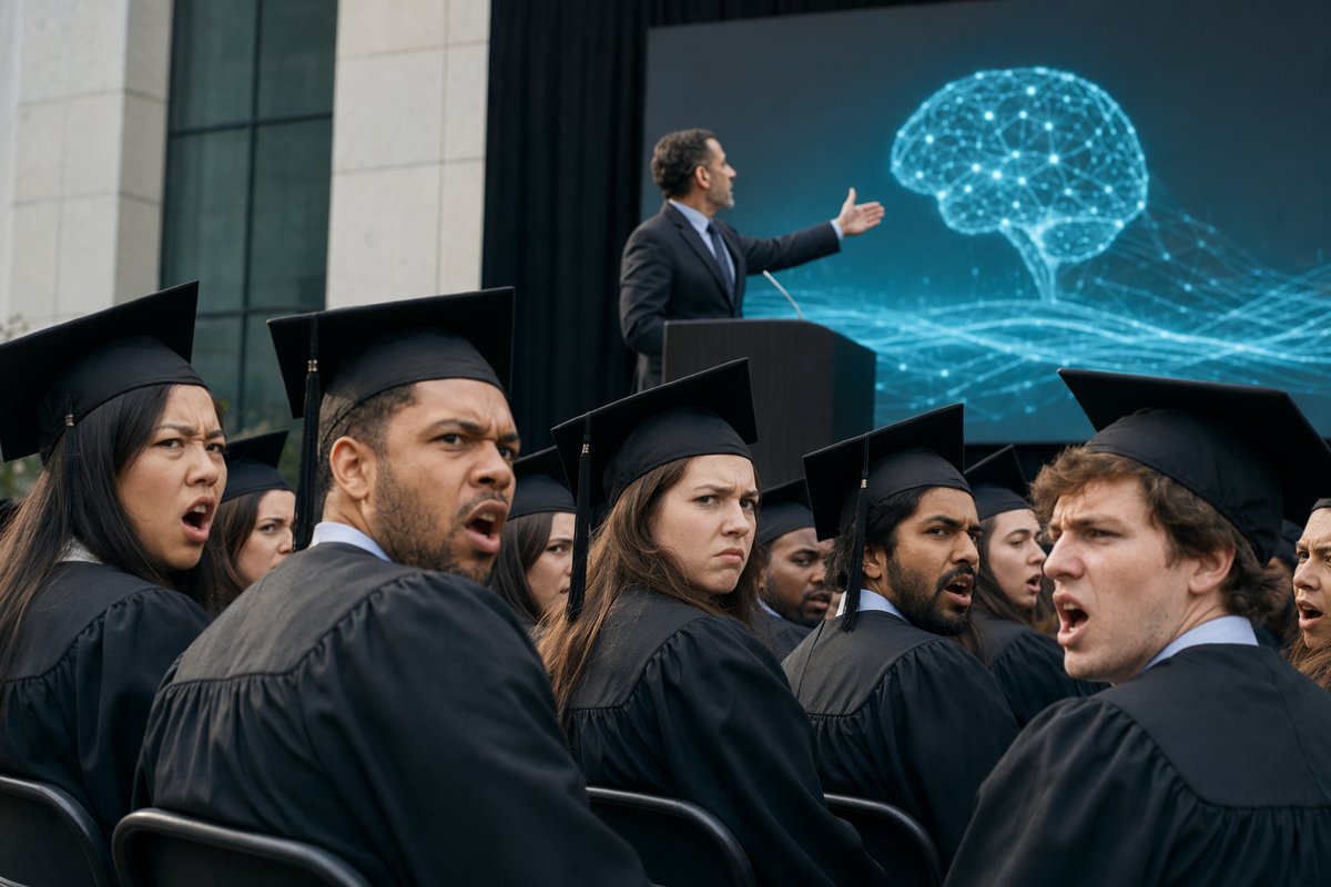 Graduates booing at commencement stage highlight AI reputation in industry concerns