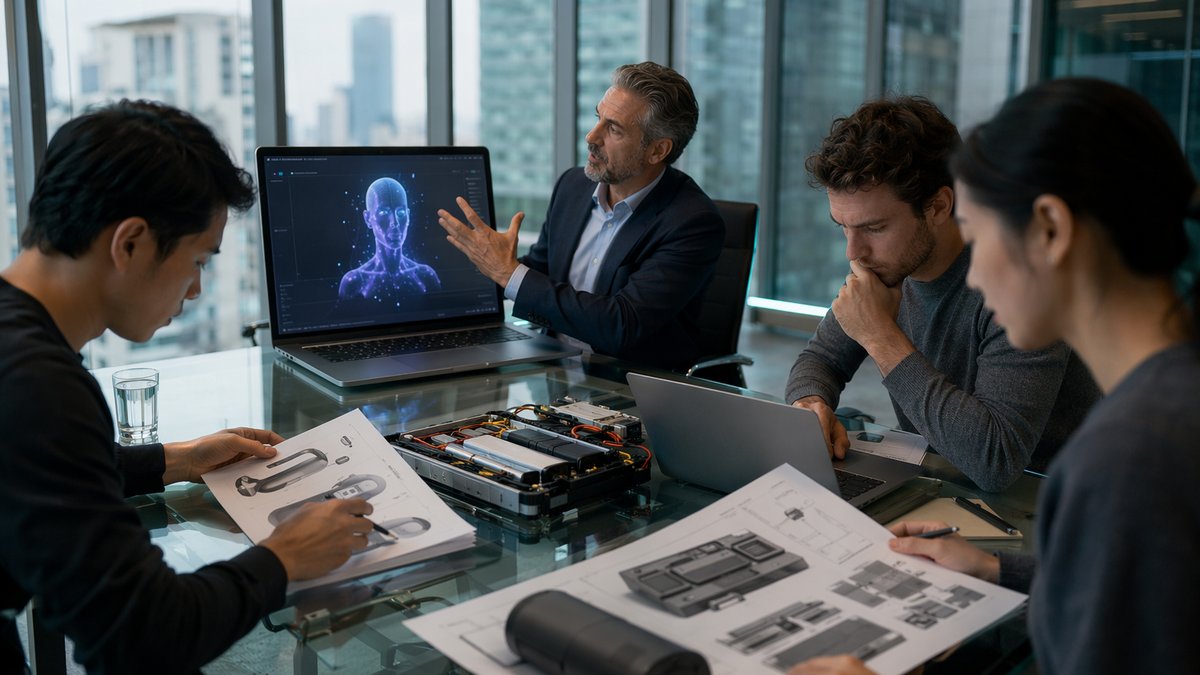 Executive in a glass office reviewing charts about AI psychosis among tech CEOs