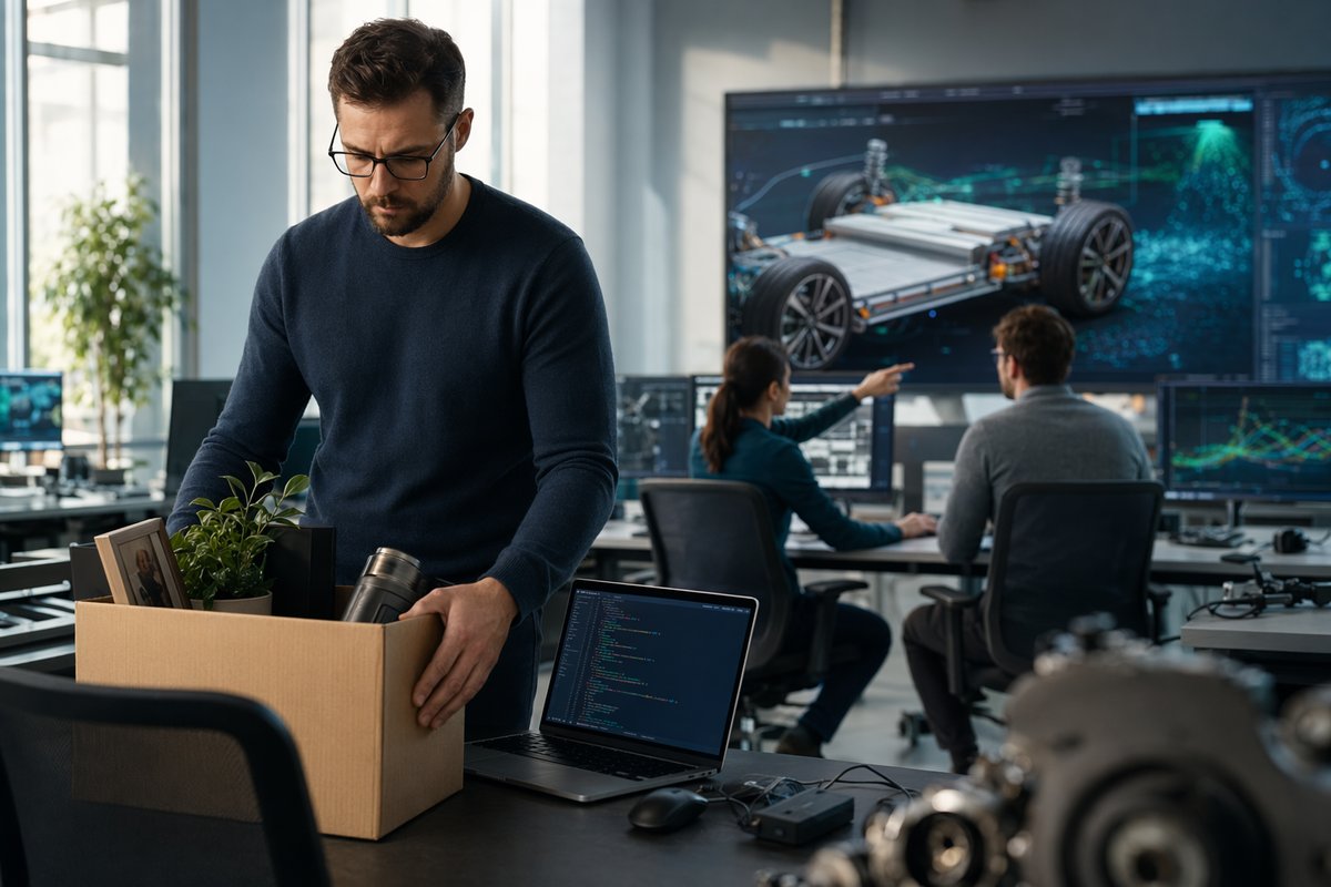 Chart showing AI skills in automotive industry reshaping jobs and layoffs