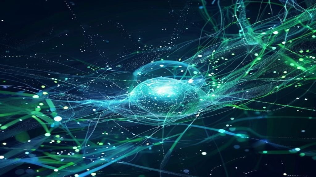 A healthcare professional discusses Medicare's new payment model built for AI with a tech company representative at a conference