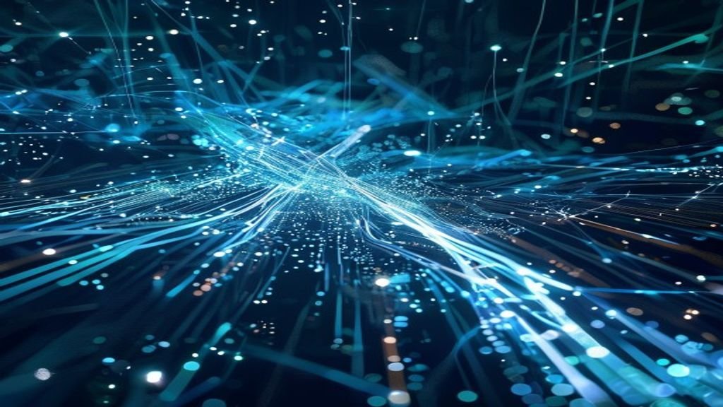 A team of professionals gathered around a large screen displaying data flow diagrams and infrastructure layouts as they discuss scaling AI production and rethinking enterprise systems