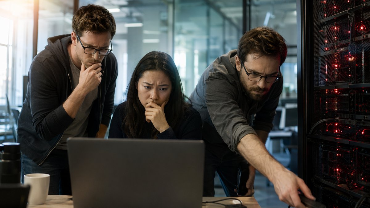 Business team reviews AI code limitations as a bot ignores warning signs