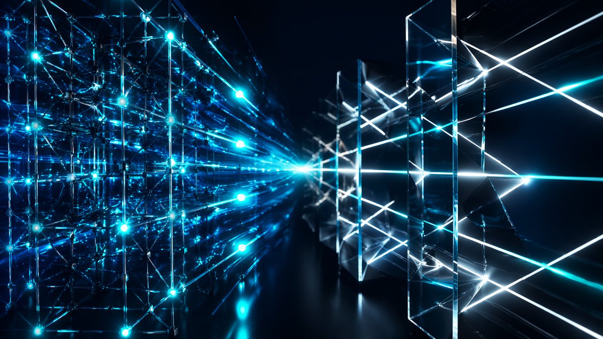 AI trends in manufacturing cover with glowing factory, chip, and code graphics