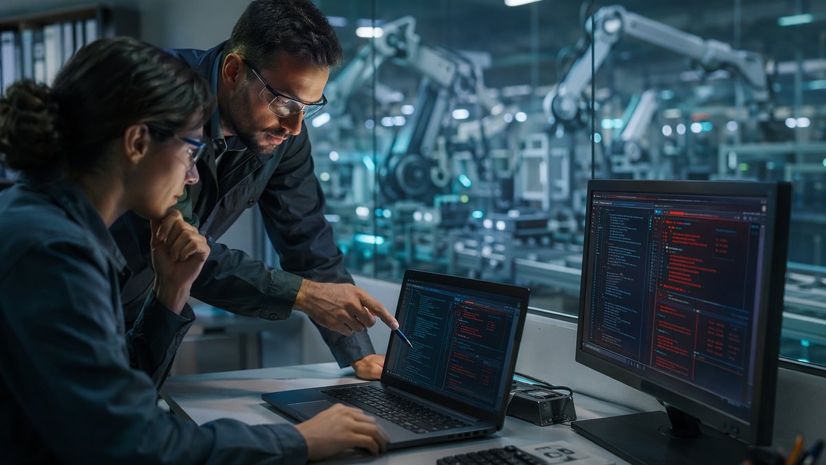 AI-powered vulnerability discovery dashboard showing factory code review bottlenecks and security alerts