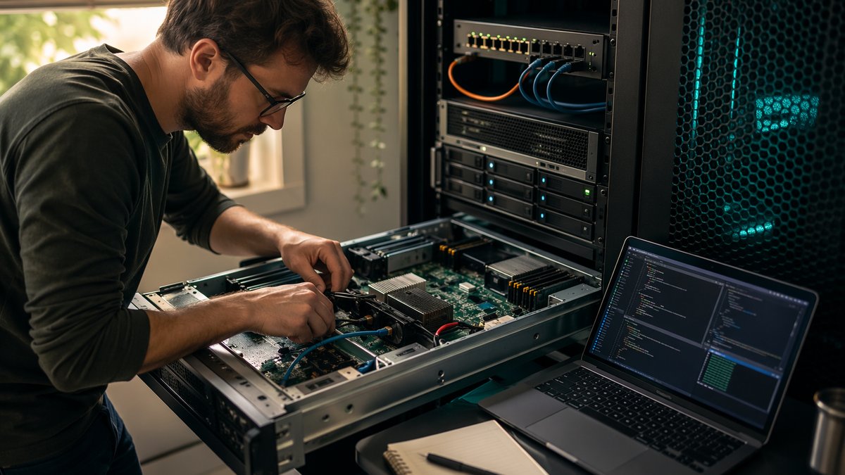 Step-by-step workflow diagram for AI dev platform homelab using OpenCode and GitOps