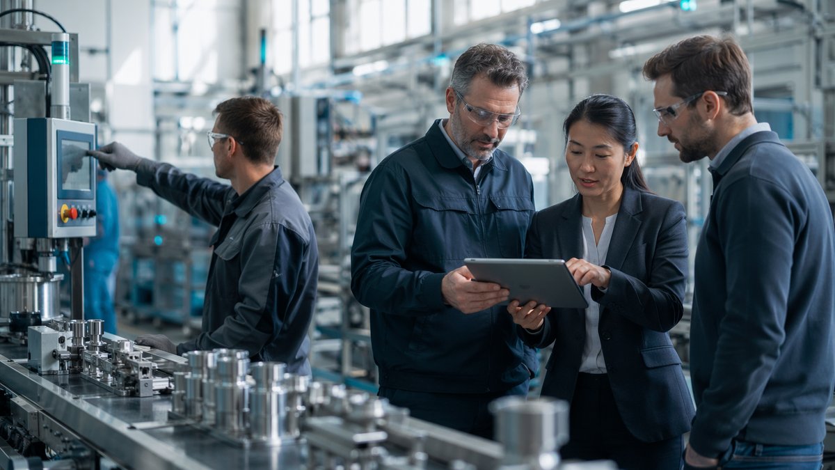 Checklist graphic showing Siri AI for manufacturing ROI metrics before adoption