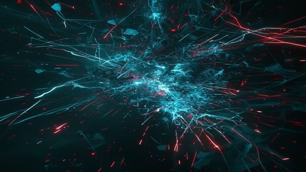 A group of people looking concerned while examining a graph showing a sharp decline labeled AI bubble burst