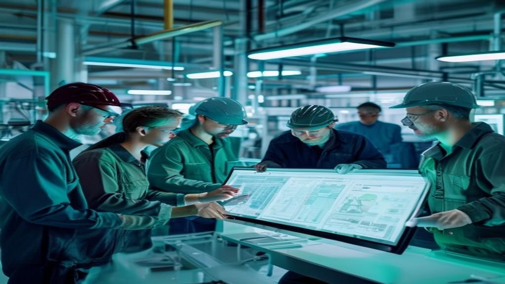 AI quality control in manufacturing inspects products on a conveyor belt with precision and speed