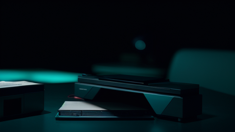 A stressed worker at a desk surrounded by glowing AI devices and scattered papers, showing burnout from overcommitment to AI tasks