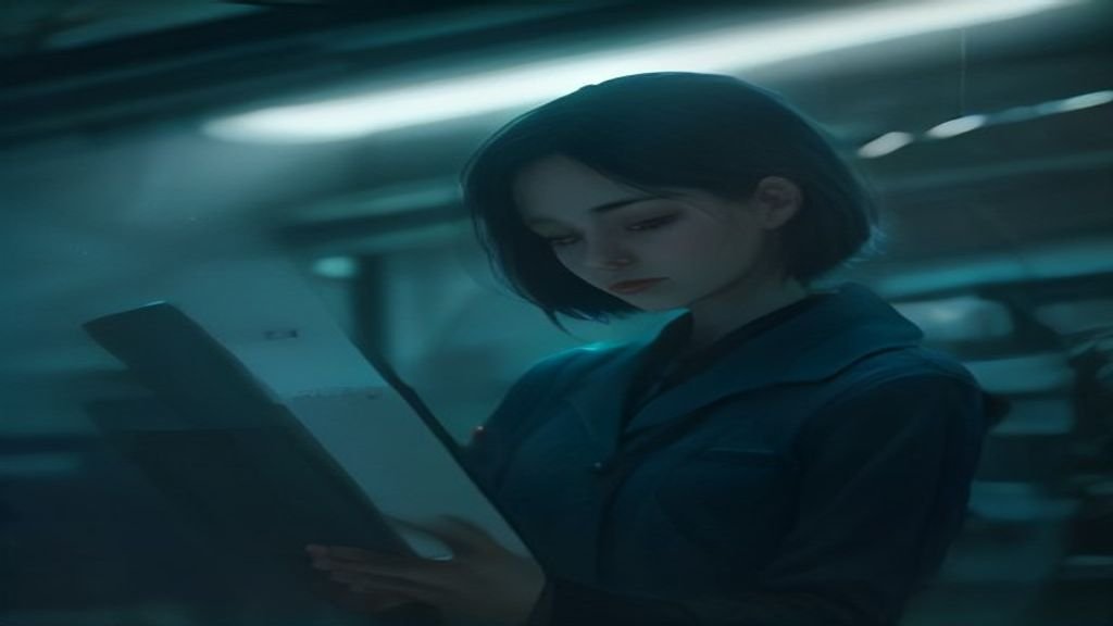 A quality leader reviews AI-driven manufacturing data on a screen, highlighting automation's role in reducing waste and improving product quality