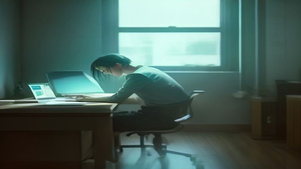 A professional reviews an AI-generated response, highlighting the need for workplace AI etiquette to ensure accuracy and trust in shared communications