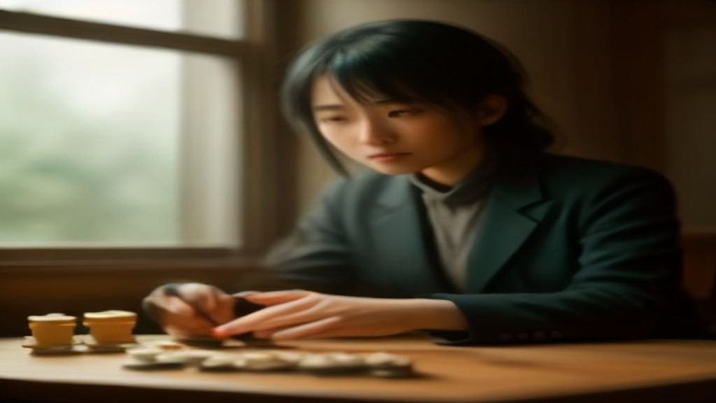 A wooden Go board with black and white stones highlighting human expertise in AI